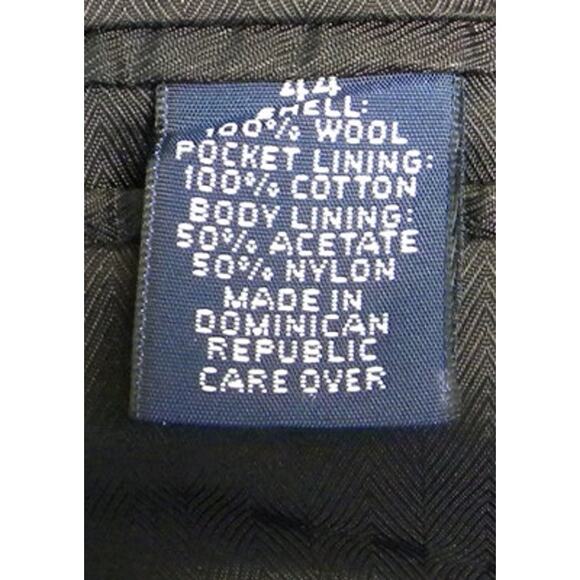 Roundtree & Yorke Men's 100%‎ Wool Black Dress Coat Size 44 Overcoat Classic - Picture 5 of 6